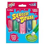 Galt Toys, Squeeze 'n Brush - 5 Glitter Colours, Brush Tipped Paint Pens, Ages 3 Years Plus