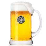 English Pewter Company 1 Pint Monogram Initial Beer Mug Glass Tankard - Personalised with Your Choice of Initial (J) [MON010]