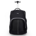 Targus Compact Rolling Backpack for Business, College Student and Travel Commuter Wheeled Bag, Durable Material, Tablet Pocket, Removable Laptop Protective Sleeve for 16-Inch Laptop, Black (TSB750US)