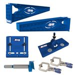 Kreg Slide Mounting Tool, Cabinet Hardware Jig, Hinge Jig & Bit With 2 Face Clamps by Kreg