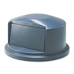 Rubbermaid Commercial Heavy-Duty BRUTE Dome Swing Top Door Lid for 32 Gallon Waste/Utility Containers, Plastic, Gray (FG263788GRAY)