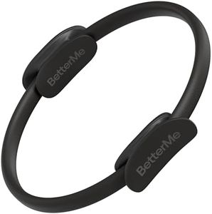 BetterMe Toning Pilates Ring – Magic Circle Pilates Ring for Strength & Flexibility – 15 Inch Fitness Ring for Home Pilates & Yoga Workouts (Black)