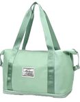 NIKMAY CREATION Unisex-adult Aspire Unisex Expandable Waterproof Travel Tote Duffle Weekender Bag With Dry And Wet Separate Compartments Sports-Gym-Tote-Shoulder Bag (Green)