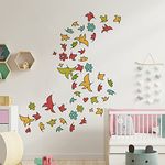 Runtoo Colorful Leaves Wall Art Stickers Plant Leaf Wall Decals for College Dorm Living Room Bedroom Home Decor