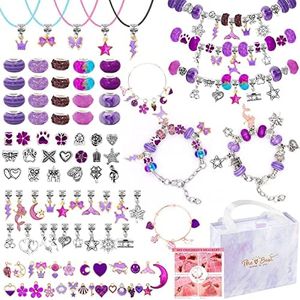 Zoyomax Lot de 162 bijoux pour filles de 6 à 12 ans - Pour filles et enfants - Cadeau pour fille - Cadeau pour fille à partir de 6 7 8 9 10 11 12 ans