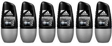 adidas Dynamic Pulse Anti-Perspirant Roll-On Deodorant for Men with Fresh Kick for up to 24 Hour Hold Pack of 6 x 50 ml