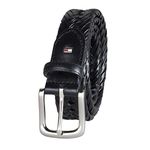 Tommy Hilfiger Men’s Braided Belt, Black, 44