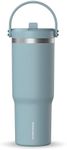 Hydrapeak Nomad 32 oz Tumbler with Handle and Straw Lid, Leakproof Tumbler, Tumbler Lid Straw, Double Insulated Tumblers, 32oz Double Insulated Cup Straw, Stainless Steel (Agave Blue)