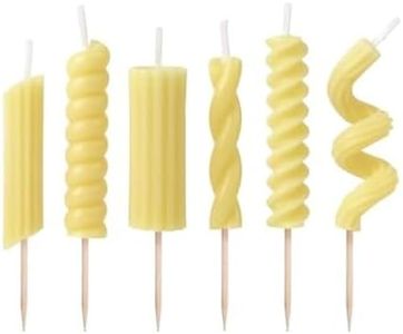 Genuine Fred Pasta Party Noodle Candles, Set of 6 Quirky Pasta Noodle Shaped Birthday Candles, Fun and Unique, Gift-Ready Package