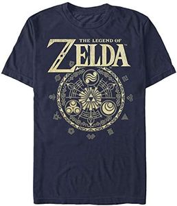 Nintendo Cercle Symbolique de la légende de Zelda T-Shirt, Bleu Marine, L Homme