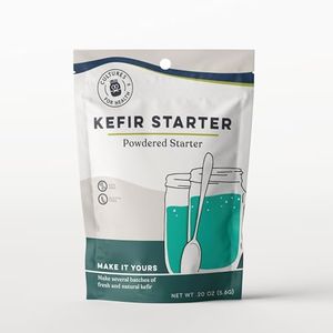 Cultures for Health Kefir Starter Culture | 4 Packets Freeze Dried Starter Powder | Make Kefir with Milk, Water, or Juice | Re-Culture Kefir Probiotic Drinks 2-7x Each | Cultures in Less Than a Day