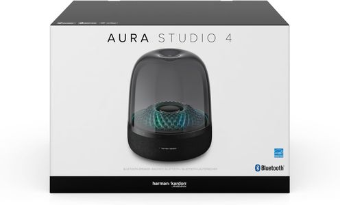Harman Kardon Aura Portable Bluetooth Speaker, 360° Audio, Black