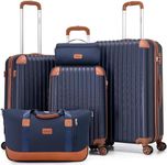 Cosbarn Luggage Sets 5 Piece Suitcases with Wheels, Suitcase Set ABS Hard Case Luggage with TSA Lock Spinner Wheels Durable Travel Luggage