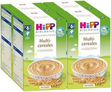 HiPP Biológico - Papilla Multicereales Bio - Pack x 4 cajas de 400 gr - Papilla de Cereales apta a partir de 6 meses - Sin lactosa, Sin Proteína de la Leche de Vaca y Sin azúcares