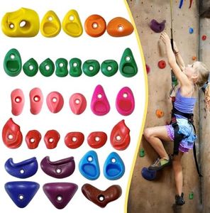 SREHRLY 32PCS Rock Wall Climbing Holds and 12 PCS Large Tree Climbing Holds for Kids, Large Climbing Holds Adult Rock Wall Holds Climbing Rock Wall Grips for Indoor and Outdoor Playground Play Set