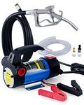 Orion Motor Tech Diesel Transfer Pump, 12 Volt Fuel Pump with Nozzle Hoses for Diesel, Kerosene, Machine, Transformer Oil, Self Priming DC Electric Kit