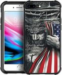 DAIZAG Case Compatible with for iPhone 6/6s Christian Jesus God Bless American Flag Phone Case Shockproof Soft Phone Case Cover for Boy Men Gift Case for iPhone 6/6s