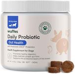 Wuffes Daily Probiotic for Dogs - Supports Digestive Health, Gut Balance, and Immune System - with Prebiotics, Marshmallow Root, and Pumpkin Powder - 60 Soft Chews