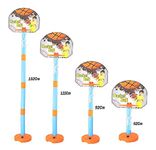 Laurant Adjustable Basket Ball Kit with Hanging Board Stand Game for Kids || Indoor (Multi-Color)