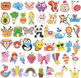 Labeol Diamond Art Kits for Kids Boys and Girls Ages 6-8-10-12 Easy to DIY Creative Diamond Art Sticker Craft by Numbers Kits for Kids and Adult Beginners