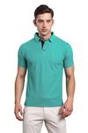 STELLERS Men's Premium Polo T-Shirt Wrinkle Free Quick Dry Soft and Feather Touch Feel Regular Fit Siemens Green Large