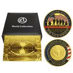 Challenge Coin Display Case/Holder/Stand with Military Individual Collectible Coins,Gifts for Veterans