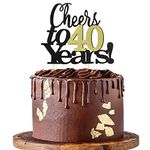 Sumerk Cheers to 40 Years Cake Toppers 40th Birthday Cake Topper Wedding Anniversary Party Decorations Supplies - 1 Pack