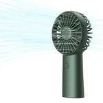 JISULIFE Handheld Fan, 4000mAh Portable Hand Held Fan, Mini Personal Rechargeable Hand Fan, Max 16Hrs Battery Operated USB Small Fan with 3 Speeds for Outdoor Travel Commute Office Women Men-Green