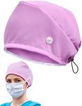 Tribe RN Adjustable Scrub Cap for Nurses - Easy Mask Attachment Buttons & Towel Band for Comfort - Suitable for All Medical Professionals - Single Pack