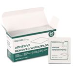 Adhesive Remover Wipes | Pack of 50 Individually Wrapped Sachets | Wipes for Skin that Remove Adhesive Residue from Medical Tape and Sports Tape | Contains Aloe | Acetone Free