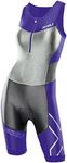 2XU Women's G:2 Compression Tri Suit,Purple Hue/Charcoal,Small