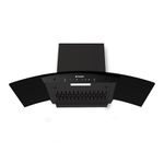 Faber 90cm 1500m3/hr BLDC Autoclean Chimney|Black Matt Filterless|Oil Collector|Touch & Gesture Control|9 Speed Control|LED| HOOD IRIS BLDC FL HC BK IN 90