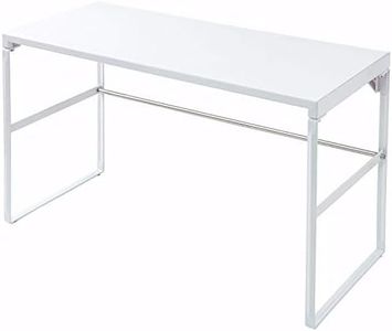 Lihit Lab A7336-0 Computer Stand, Monitor Stand, White, Width 23.2 x Depth 9.8 x Height 13.2 inches (59 x 25 x 33.5 cm), Tall Load Capacity 33.1 lbs (15 kg)