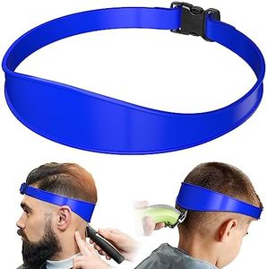 AOMGD Neckline Shaving Template and Adjustable Hair Trimming Guide,DIY Self Haircutting System, Shaving and Keeping a Clean and Straight Neck Hairline,Easy Use Tool Soft Portable(Blue)