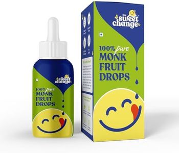 Natural Monk Fruit Sweetener Drops for Diabetics, Keto & PCOS | 100 Servings | 200 Drops | No Erythritol | Zero Sugar Liquid Sweetener | 10ml | The Sweet Change
