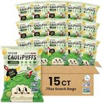 Vegan Chili Lime CauliPuffs - Corn, Rice, and Cauliflower Gluten Free Puffed Snack (box of 15-0.75oz bags)