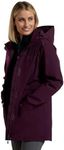 Mountain Warehouse Glacial Womens Waterproof Jacket - Taped Seams Rain Coat, Breathable Casual Jacket, Detachable Hood Trench Coat - Ideal Ladies Coat For Walking, Burgundy, 6