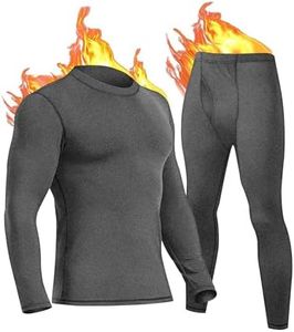 UNIQUEBLLA Long Johns Thermal Underwear Set for Men Thermal Base Layer Cold Weather Bottom Top