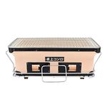 Japanese Ceramic Clay Charcoal Grill with Charcoal Grate And Stand, Rectangular BBQ Hibachi Charcoal Grill Table Yakatori Charcoal Cooker for Indoor Outdoor Stove