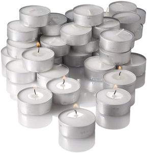 Richland Unscented Tealight Candles, White, Set of 125