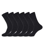 7DayOtter 98% Cotton Rich Odor Resistant Dress Socks for Business Boyfriend Casual Socks 6Pack