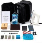 XCMAN Complete Ski and Snowboard Kit with Wax Iron, Ski Wax, Edge Tuner, PTEX for Tuning, Repair and Waxing