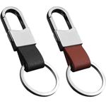 EXKOKORO Premium Soft Car Leather Keychain Key Holder/Organizer For Men Women (2-PACK) | brown