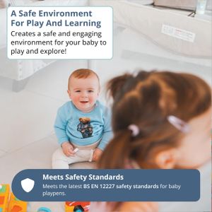 Venture Large Baby Playpen – Taupe Safety Play Yard