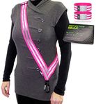 Reflective SASH with 2 Reflective Arm Bands/Reflective Wristbands > Ultralight, Simple & Practical Reflective Gear for Your Visibility & Safety Night & Day for Dog Walking > for Women, Men, Kids