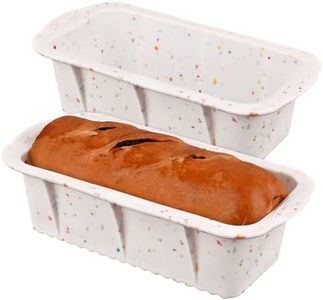 Sakolla Silicone Bread Loaf Molds, Silicone Baking Pan for Making Meatloaf, Banana Bread, Brownies and Quiche (Set of 2)