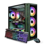 STGAubron Gaming PC Desktop Computer, Intel Core i7-8700 up to 4.6G, GeForce RTX 2060S 8G, 32GB DDR4, 2TB SSD, WiFi 6, BT 5.0, RGB Fan x 6,Windows 11 Home