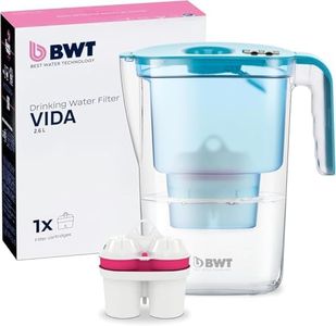 BWT VIDA Pétrole filtre eau | carafe filtrante | 1 cartouche au magnésium | fontaine a eau | potable, pour aliments et boissons | Réduction du calcaire, chlore, plomb et cuivre | pratique et compacte