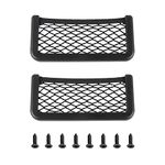 2 Pcs Car Storage Net Bags Black Mesh Organizer Nets Elastic Nylon Smartphone Holders with Plastic frames for Auto and RV