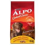 Alpo Cookout Classics Dry Dog Food, Pork, Beef, Chicken & Veggie - 16 kg Bag